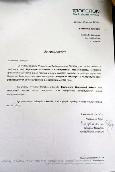 Sukces kl. III Udanin