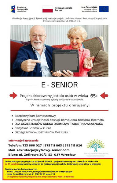 E SENIOR plakat 1