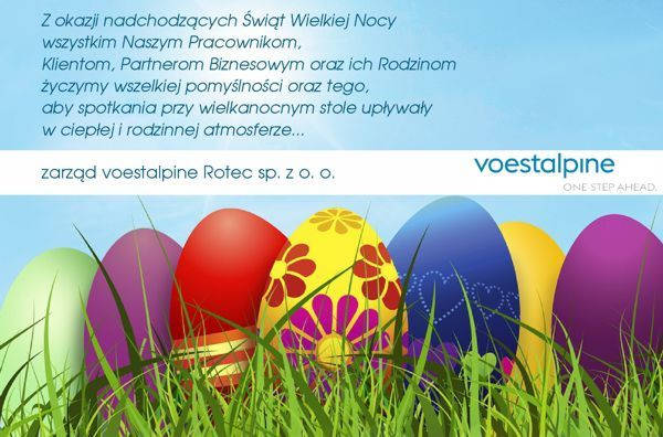 voestalpine zyczenia WIELKANOCNE
