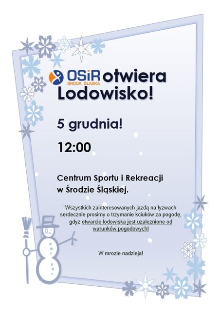 lodowisko otwarcie