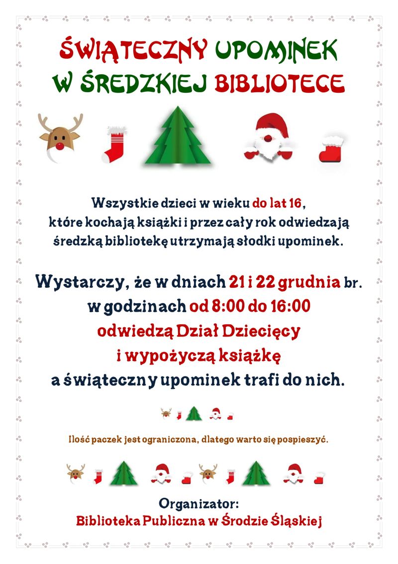 swiateczny upominek w sredzkiej bibliotece