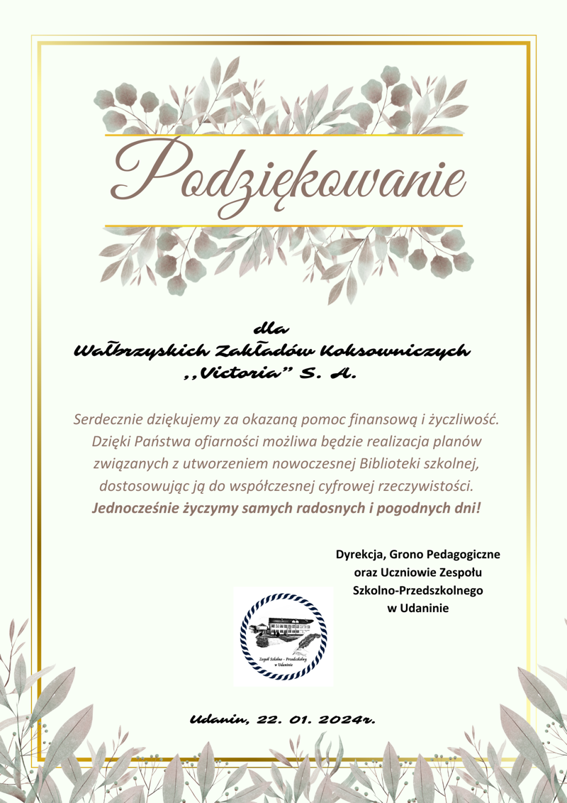 podziekowanie