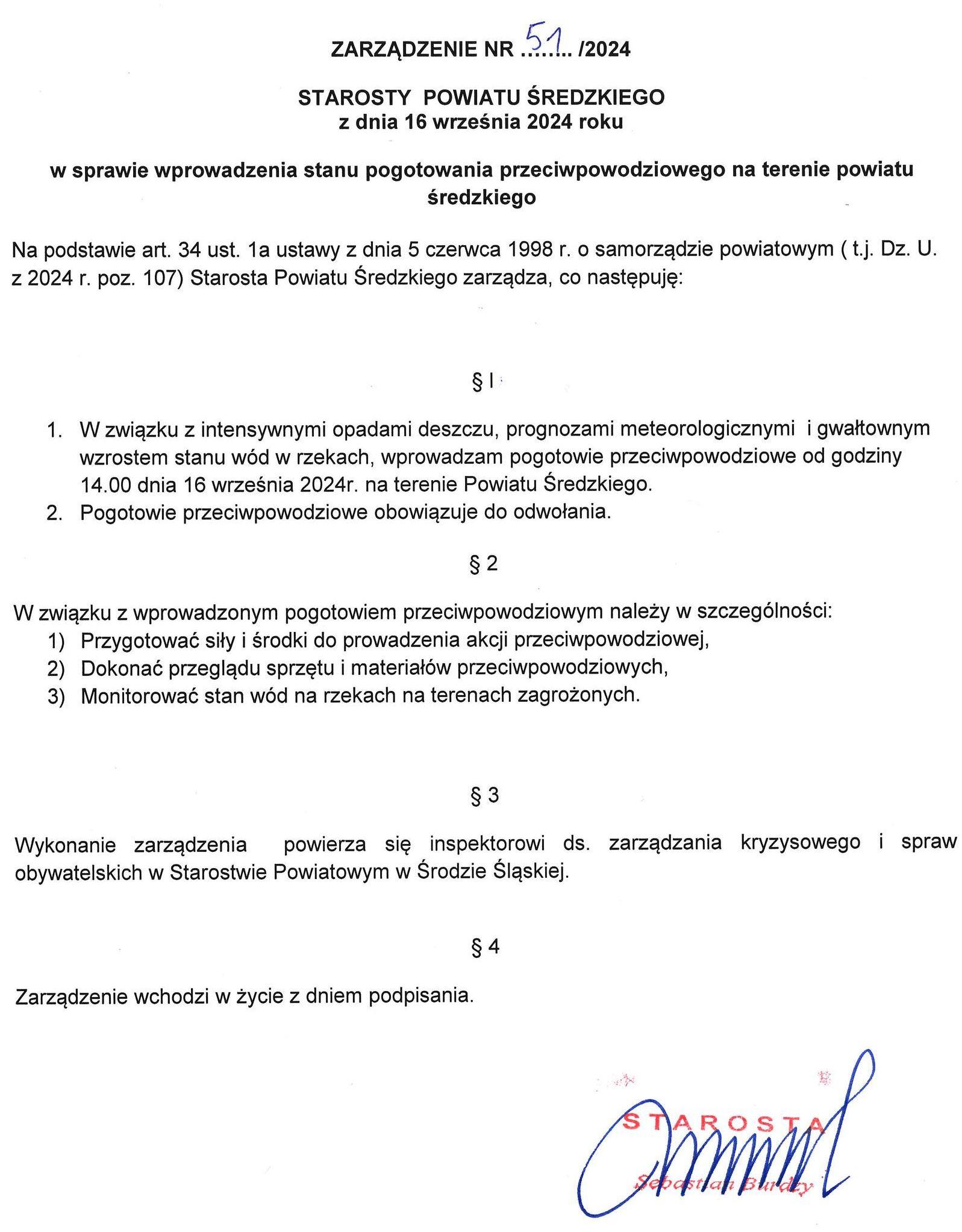 zarzadzenie