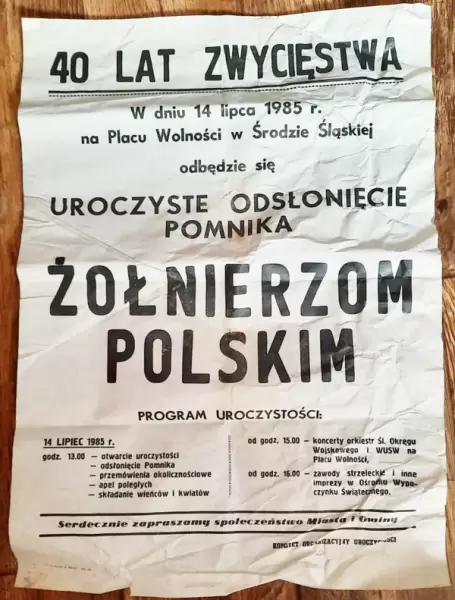 plakat pomnik