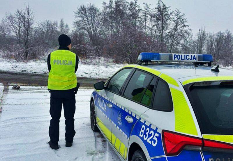 Uwaga ślisko! Policja apeluje do kierowców o ostrożność!