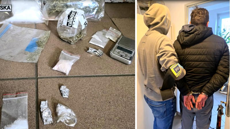 Narkotyki w mieszkaniu i aucie. Średzcy policjanci zatrzymali podejrzanych