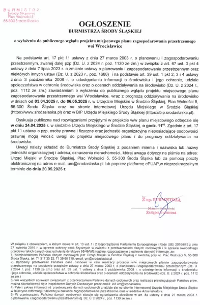 burmistrz ogloszenie