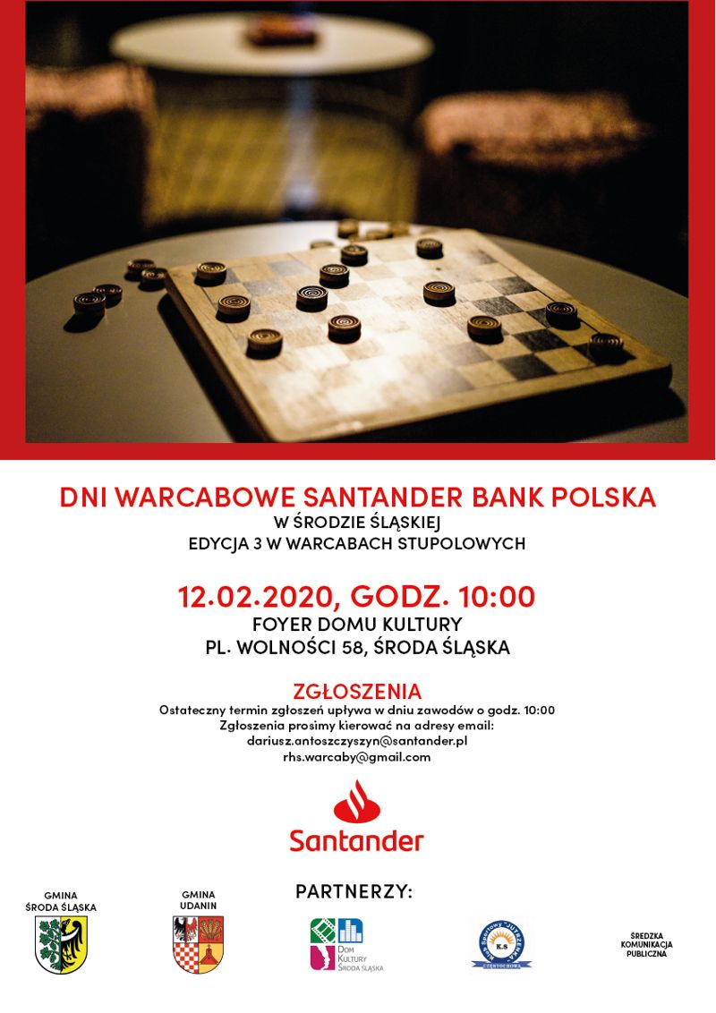 dni warcabowe santander bank polska plakat