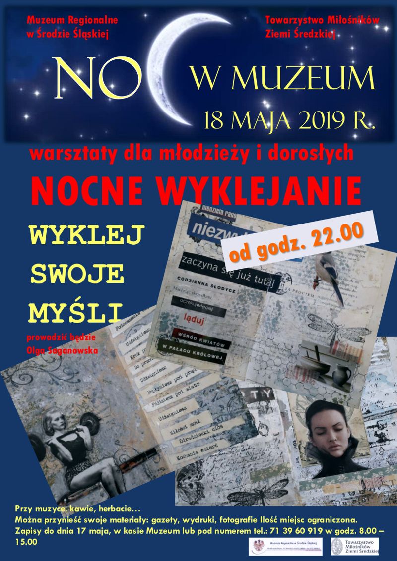 noc w muzeum warsztaty plakat