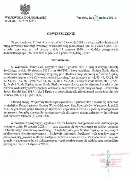 obwieszczenie wojewoda