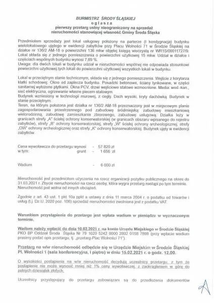 ogloszenie o i przetargu w dniu 15.02.2021 1