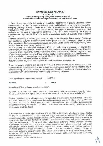 ogloszenie o iii przetargu w dn. 16.03.2021 1