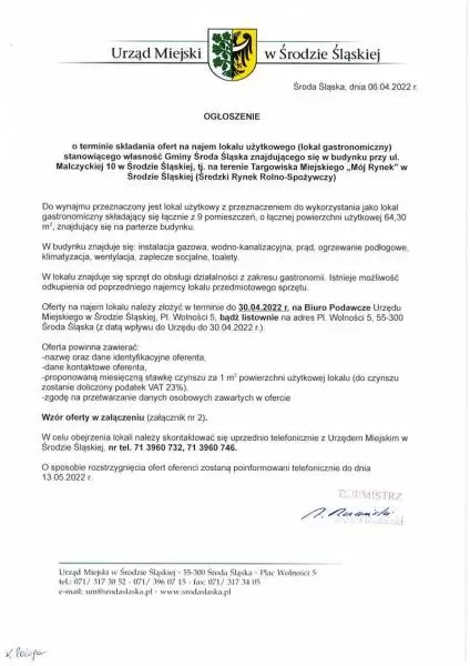 ogloszenie o terminie skladania ofert 1