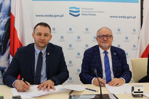 podpisanie listu intencyjnego 2 wody polskie rzgw we wroclawiu gmina udanin 18.03.2022