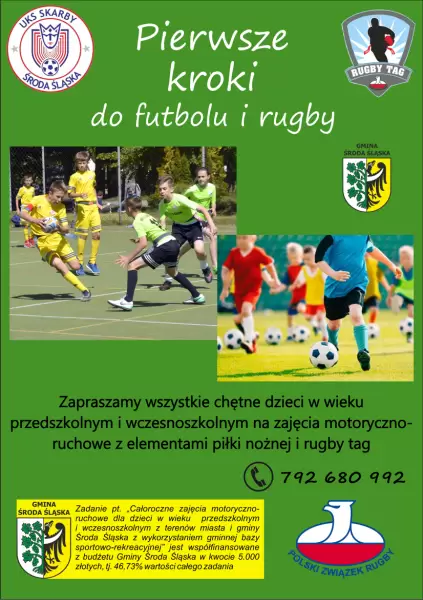 rugby tag pilka nozna plakat