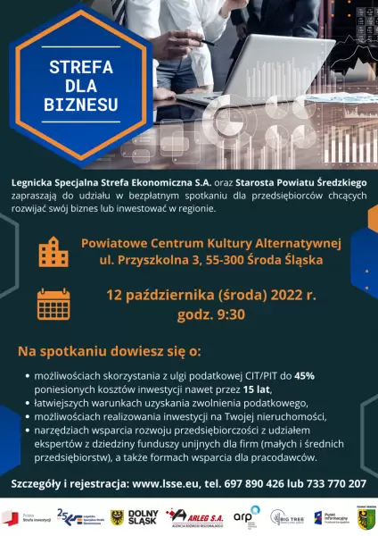 strefa dla biznesu plakat sroda slaska poprawny