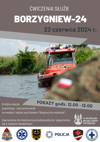 Wspólne ćwiczenie służb i Terytorialsów nad Zalewem Mietkowskim