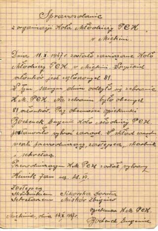 Koło Młodzieży PCK w Miękini (1947 rok)