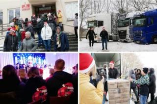 Mikołajowie w ciężarówkach odwiedzili ośrodek specjalny