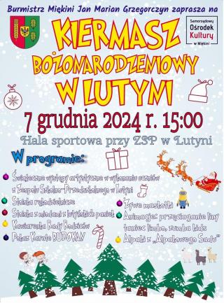 Zapraszamy na pełen atrakcji Kiermasz Bożonarodzeniowy w Lutyni!