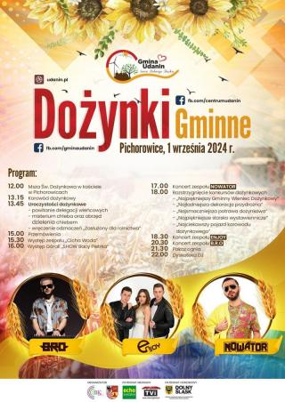Zapraszamy na najważniejsze wydarzenie w Gminie Udanin: DOŻYNKI GMINNE PICHOROWICE 2024!