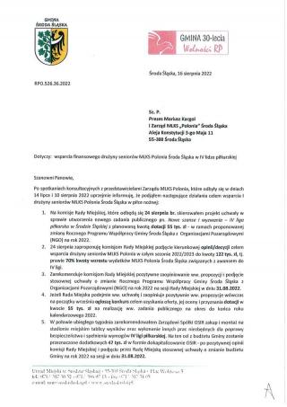 Wsparcie Gminy dla seniorów MLKS Polonia w IV lidze piłkarskiej