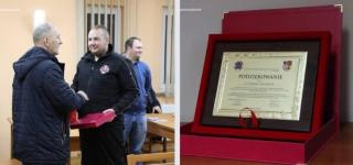 Strażak z OSP Ujazd Górny doceniony za poświęcenie i determinację