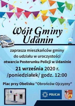 Uroczyste otwarcie Posterunku Policji w Udaninie