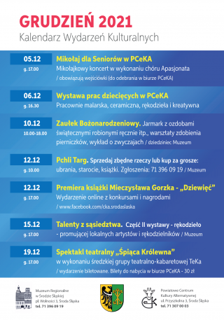 Grudniowa oferta Powiatowego Centrum Kultury Alternatywnej