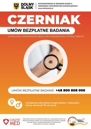 Bezpłatne badania w kierunku czerniaka dla mieszkańców Gminy Udanin