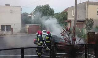 Pożar samochodu osobowego w Środzie Śląskiej