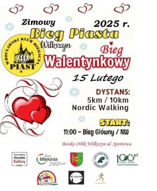 Zapraszamy na zimowo-walentynkowy bieg w Wilkszynie!