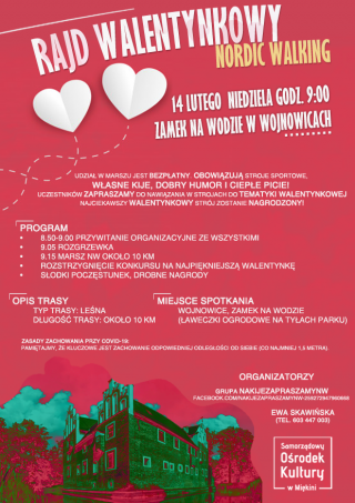 Rajd walentynkowy Nordic Walking