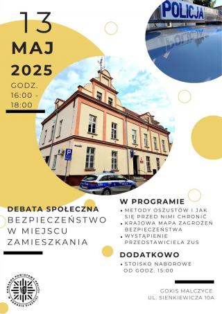 Bezpieczna społeczność – dołącz do debaty w Malczycach