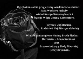 Kondolencje od Władz Samorządowych Gminy Środa Śląska