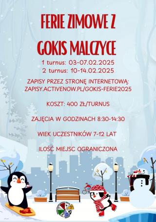 Ferie zimowe z GOKiS Malczyce - atrakcji nie zabraknie!
