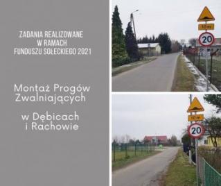 W Dębicach i Rachowie zamontowano progi zwalniające