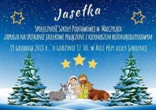 Jasełka i kiermasz świąteczny w szkole w Malczycach