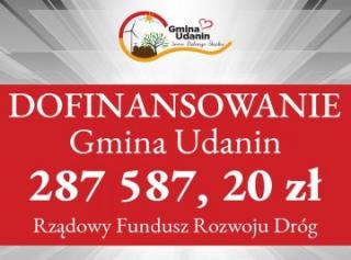 Wnioski Gminy Udanin ze znaczącym dofinansowaniem