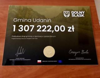 Gmina Udanin otrzymała ponad milion zł na budowę drogi w Ujeździe Górnym