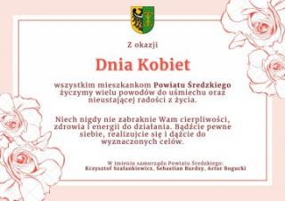 Najserdeczniejsze życzenia dla mieszkanek Powiatu Średzkiego