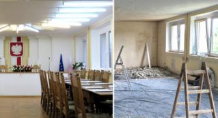 Kapitalny remont sali narad w Malczycach na finiszu