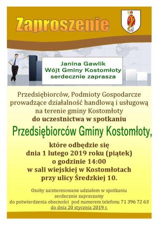 Spotkanie przedsiębiorców z gminy Kostomłoty