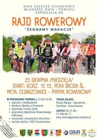 Zapraszamy na Rajd Rowerowy 
