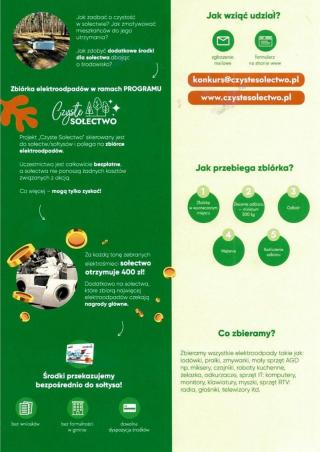 Projekt „Czyste Sołectwo” – pieniądze za elektroodpady