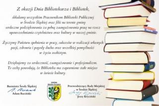 Życzenia z okazji Dnia Bibliotekarza i Bibliotek