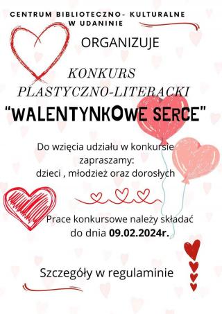 Walentynkowe serce - konkurs dla mieszkańców gminy Udanin