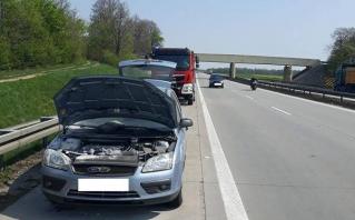 DZISIAJ PALIŁ SIĘ SAMOCHÓD NA AUTOSTRADZIE A4