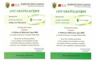 Sołtys Rzeczycy i Rolnik z Zakrzowa laureatami plebiscytu „Mistrzowie Agro 2023”