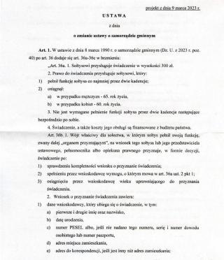 Dodatek do emerytury dla sołtysów - briefing prasowy w Miękini